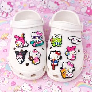 Hello Kitty &‎ Friends Shoe Charms 10PC Set Kawaii Cute Clog Accessories